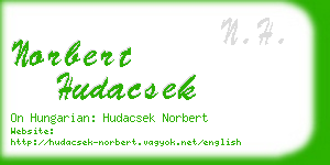 norbert hudacsek business card